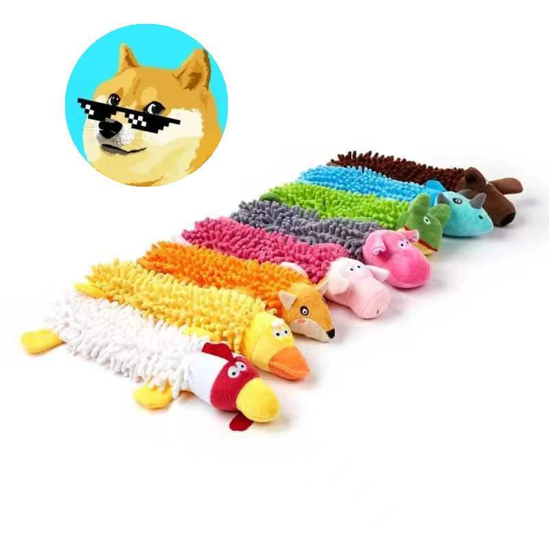 Cute Animal Shaped Pet Toy, Pet Squeaky Chewing Toy, Interactive Pet Toy for Dogs & Cats
