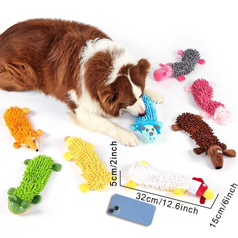 Cute Animal Shaped Pet Toy, Pet Squeaky Chewing Toy, Interactive Pet Toy for Dogs & Cats
