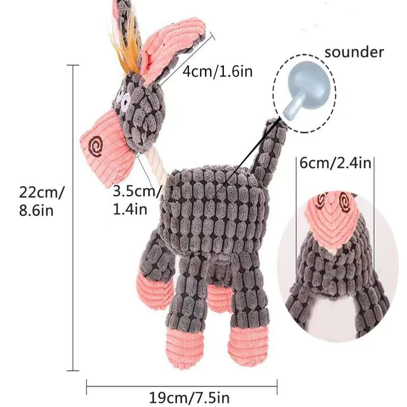Random Color Pet Supplies Cartoon Animal Design Pet Toy, 1 Count Puppy Chew Toy, Pet Tooth Cleaning Plush Toy, Dog Toys, Pet Products, Dog Stuff