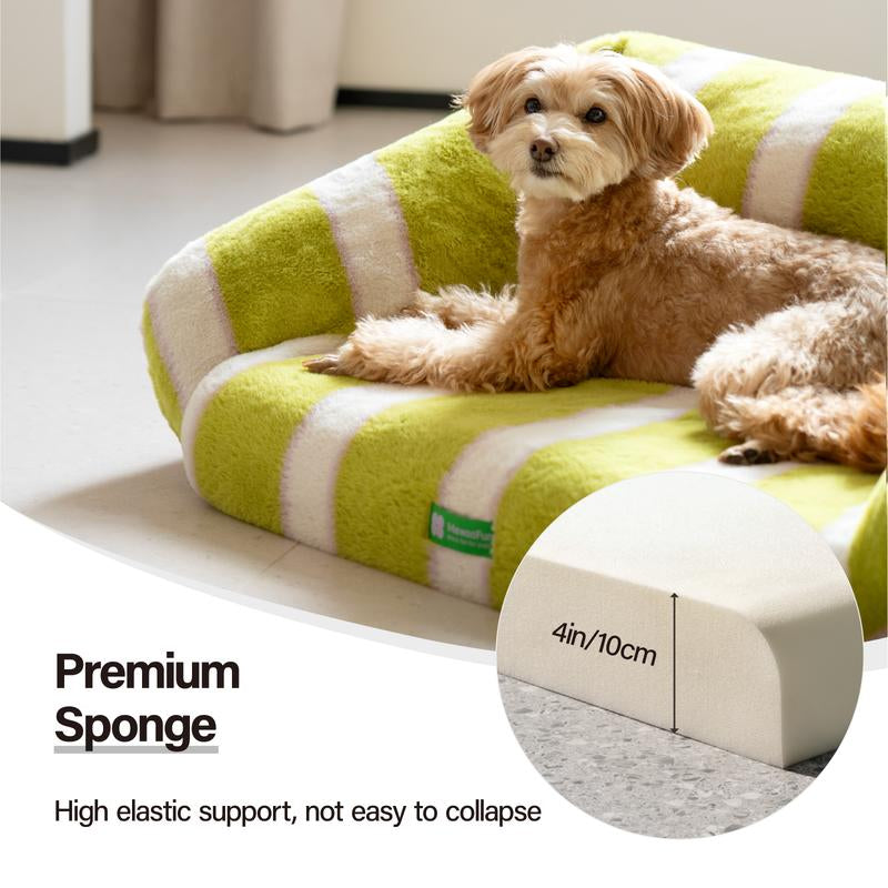Mewoofun Extra Large Human-Pet Couch Sofa Dog Bed - 35.5 X 23.6 Inches Fluffy Big Dog Bed Pet Couch & Warm Surrounding Pet Sofa Pet Couch