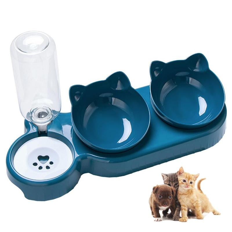 Pet Feeding Bowl Kit, Pet Feeder Base & Feeding Bowl & Large Capacity Drinking Bottle Combination, Pet Feeder, Pet Feeding Supplies for Cats & Dogs, Pet Products, Cat Stuff