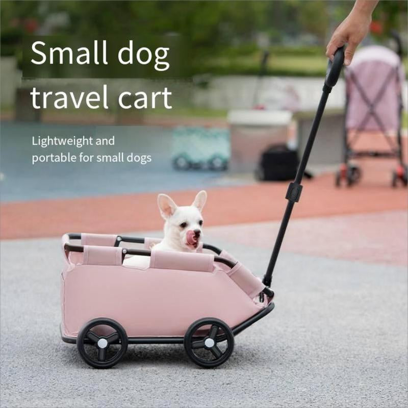 Foldable Pet Stroller, Lightweight Pet Carrier, Pet Travel Wheelchair, Easy to Carry Pet Carrier for Small Dogs & Cats