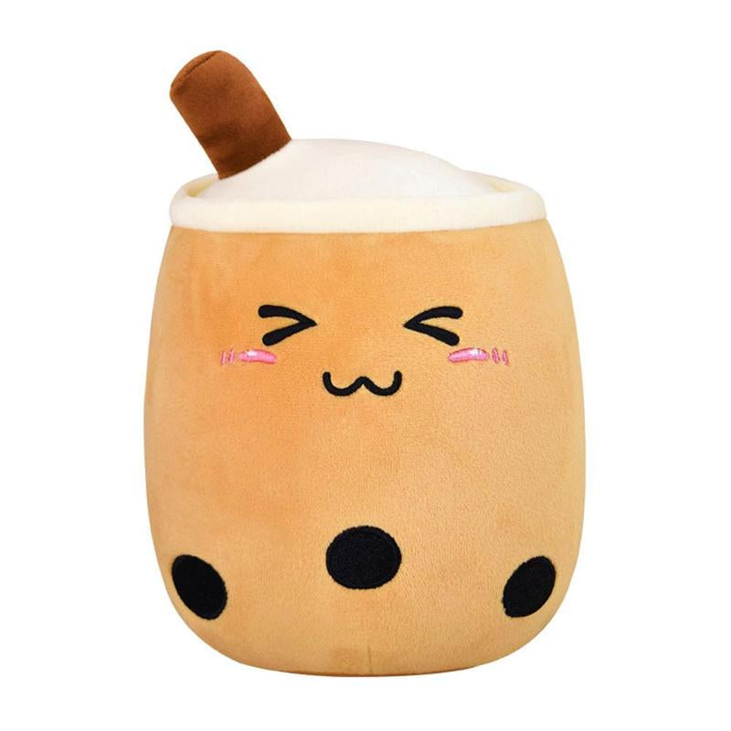 Cute Pet Bubble Tea Cup Plushie, 1 Count Cartoon Design Pet Plush Toy, Boba Milk Tea Pet Stuffed Toy
