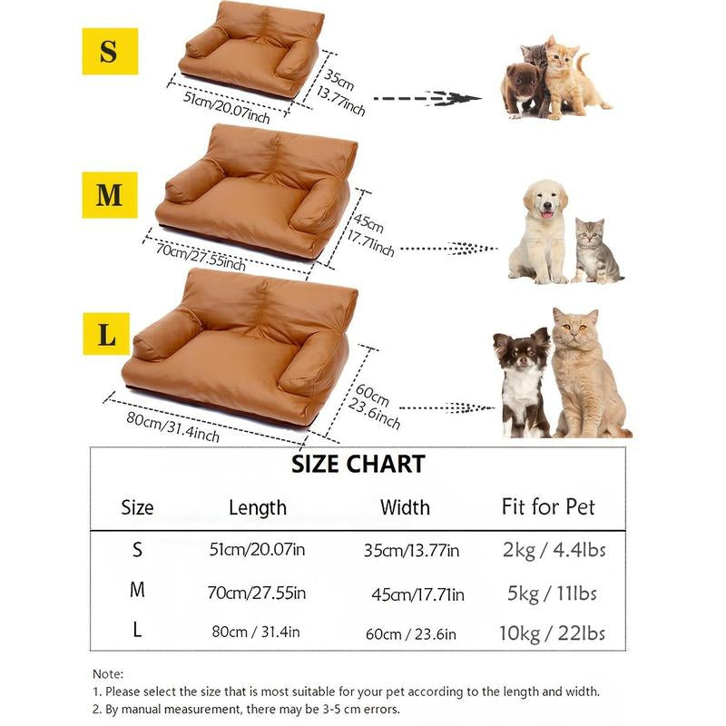 Soft Pet Sofa Bed, Waterproof Non-Slip Pet Sofa Pet Couch for Dogs & Cats, Pet Supplies (It Is Recommended to Take One Size Larger)