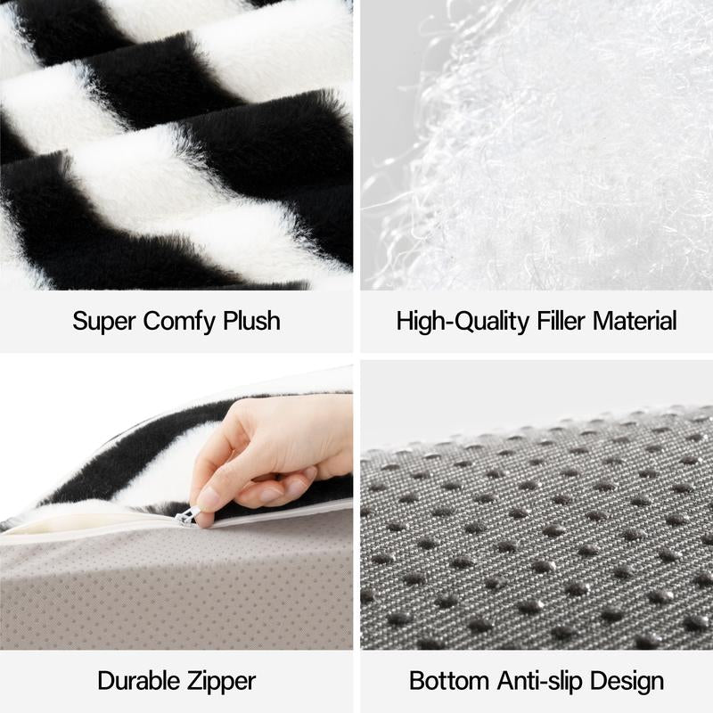 Mewoofun Extra Large Human-Pet Couch Sofa Dog Bed - 35.5 X 23.6 Inches Fluffy Big Dog Bed Pet Couch & Warm Surrounding Pet Sofa Pet Couch