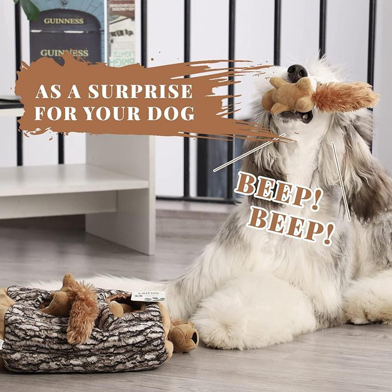 Durable Squeak Squirrel Dog Toy, 1 Set Cartoon Pet Plush Toy, Indoor and Outdoor Fun Pet Interactive Toy, Pet Sound Toy, Pet Supplies, Pet Products, Stocking Fillers Gift