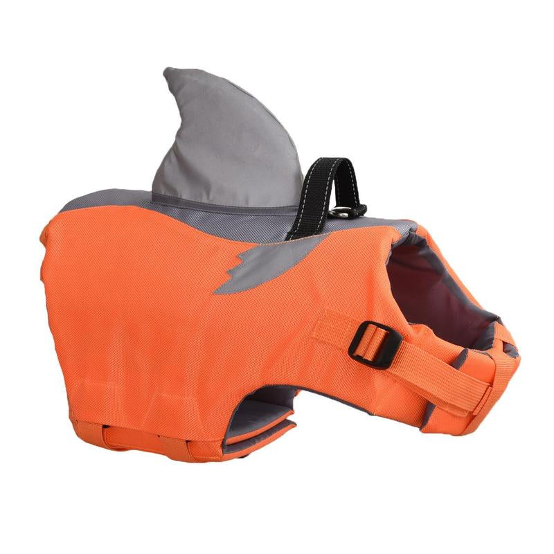 Shark Fin Design Pet Life Jacket - Reflective and Breathable Swimming Vest for Dogs and Cats