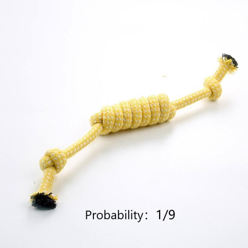 Random Color Pet Chew Toy, Pet Double Knot Braided Rope Toy, Pet Supplies Interactive Toy for Cats Dogs