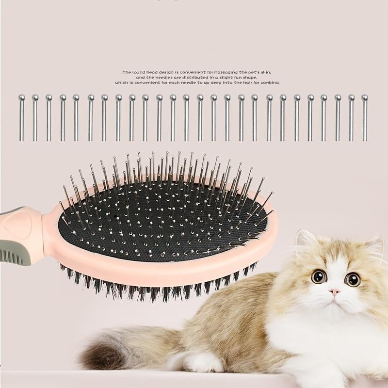 Pet Grooming Brush, Double Sided Pet Hair Removal Comb, Pet Grooming Tool, Pet Supplies