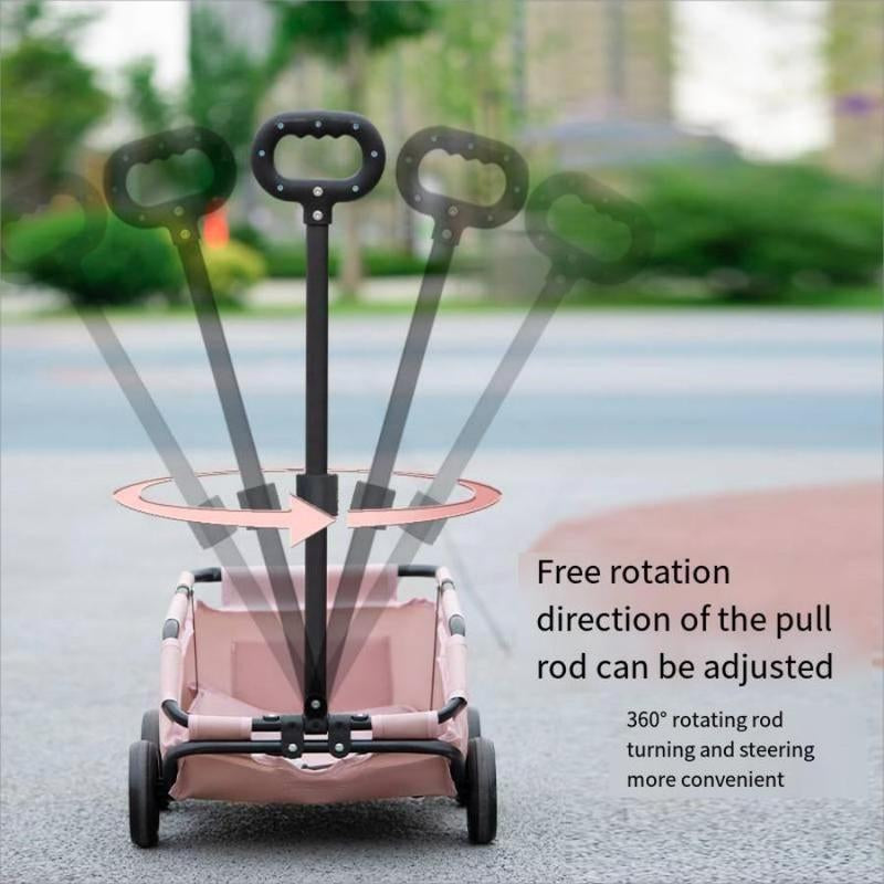 Foldable Pet Stroller, Lightweight Pet Carrier, Pet Travel Wheelchair, Easy to Carry Pet Carrier for Small Dogs & Cats