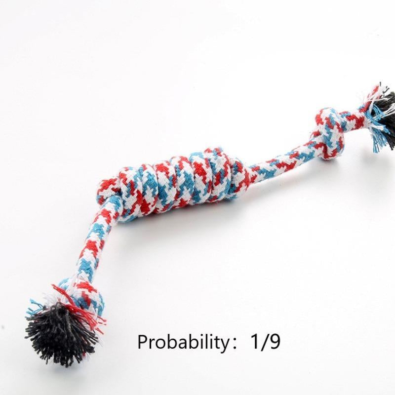 Random Color Pet Chew Toy, Pet Double Knot Braided Rope Toy, Pet Supplies Interactive Toy for Cats Dogs