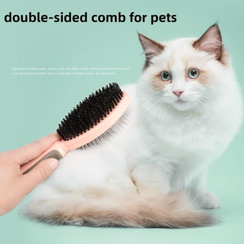 Pet Grooming Brush, Double Sided Pet Hair Removal Comb, Pet Grooming Tool, Pet Supplies