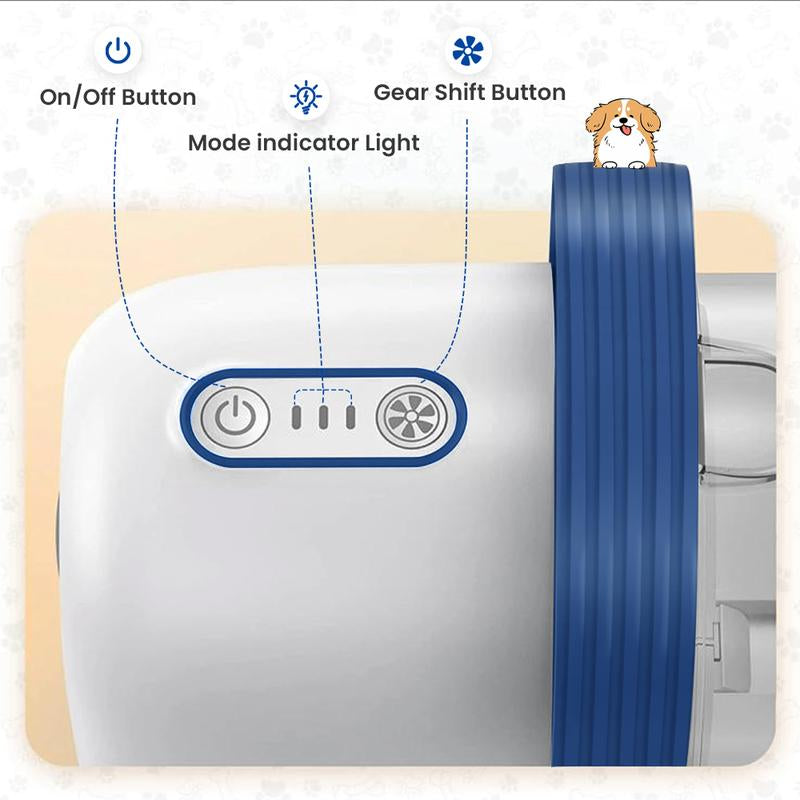 Oneisall Professional Pet Grooming Vacuum and Clipper Set with Nail Grinder, 1.5L Dust Collection Capacity, and 7 Essential Grooming Tools