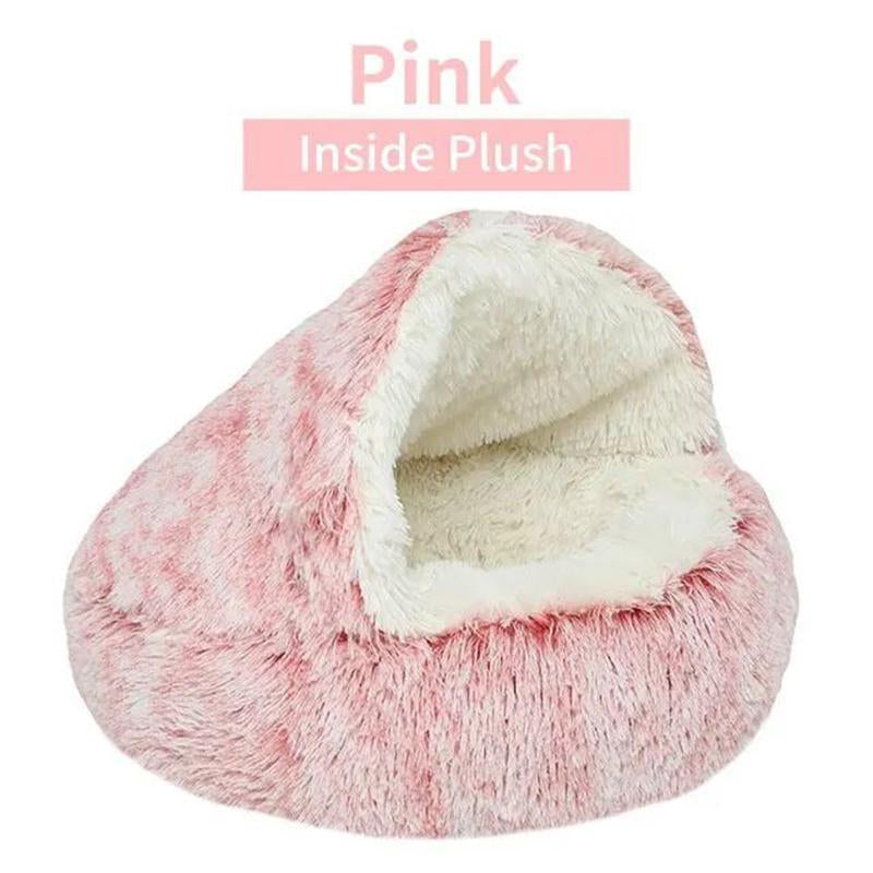 Shell Shaped Semi-Enclosed Pet Bed, Warm Plush Pet Nest, Soft & Comfortable Pet Sleeping Bed, Pet Supplies for Indoor Outdoor Use