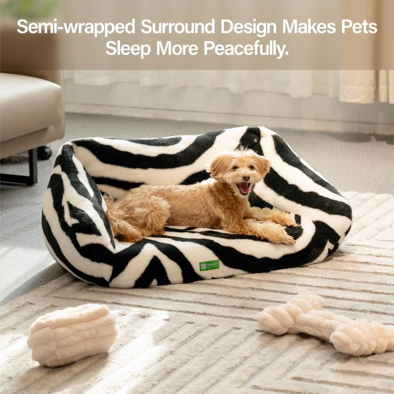 Mewoofun Extra Large Human-Pet Couch Sofa Dog Bed - 35.5 X 23.6 Inches Fluffy Big Dog Bed Pet Couch & Warm Surrounding Pet Sofa Pet Couch