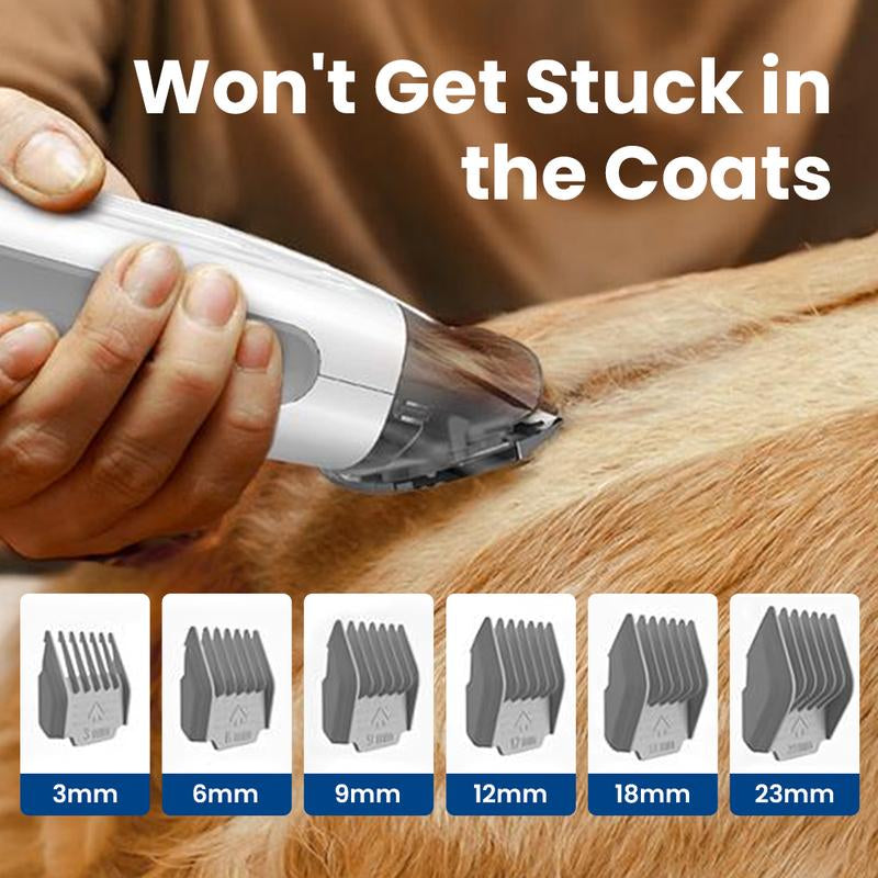 Oneisall Professional Pet Grooming Vacuum and Clipper Set with Nail Grinder, 1.5L Dust Collection Capacity, and 7 Essential Grooming Tools