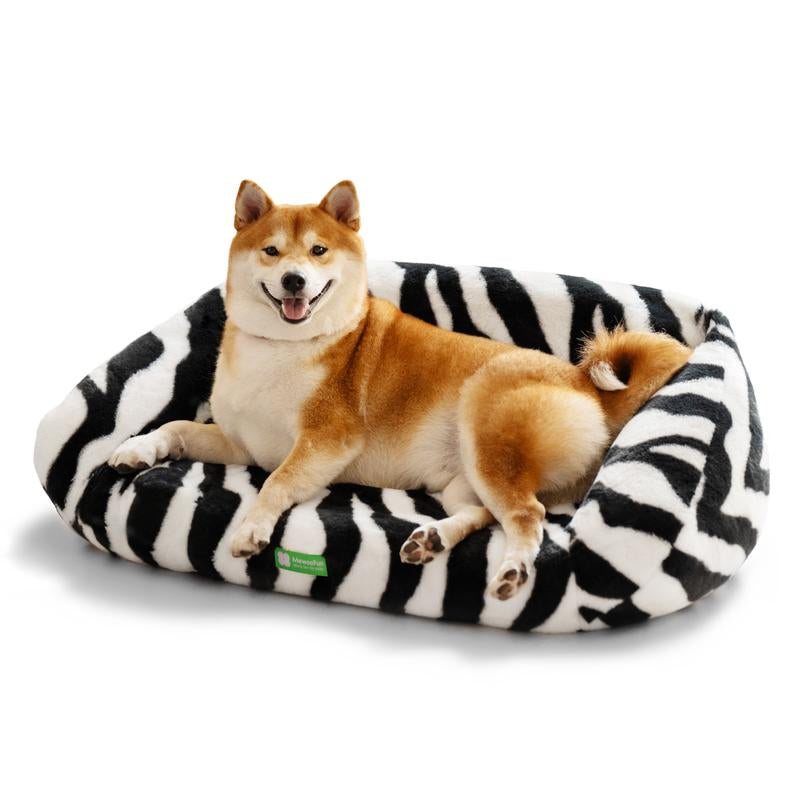 Mewoofun Extra Large Human-Pet Couch Sofa Dog Bed - 35.5 X 23.6 Inches Fluffy Big Dog Bed Pet Couch & Warm Surrounding Pet Sofa Pet Couch