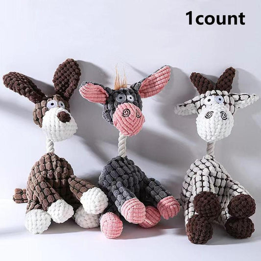 Random Color Pet Supplies Cartoon Animal Design Pet Toy, 1 Count Puppy Chew Toy, Pet Tooth Cleaning Plush Toy, Dog Toys, Pet Products, Dog Stuff