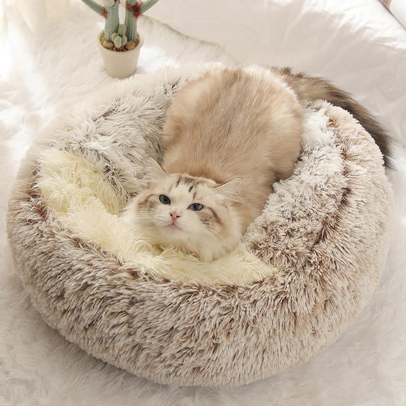 Shell Shaped Semi-Enclosed Pet Bed, Warm Plush Pet Nest, Soft & Comfortable Pet Sleeping Bed, Pet Supplies for Indoor Outdoor Use