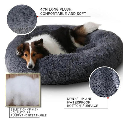 Decor Cat round Detachable Zippered Pet Bed, Soft Plush Pet Bed, Pet Supplies for Small Medium Large Dogs & Cats