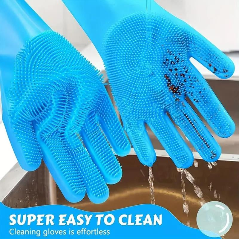Comfort Cat Grooming Gloves, 1 Pair Pet Bath Gloves, Silicone Pet Bath Massage Brush, Durable Pet Grooming Gloves, Pet Bathing Accessories, Cat Supplies Dog Supplies for Home & Travel