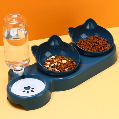Pet Feeding Bowl Kit, Pet Feeder Base & Feeding Bowl & Large Capacity Drinking Bottle Combination, Pet Feeder, Pet Feeding Supplies for Cats & Dogs, Pet Products, Cat Stuff