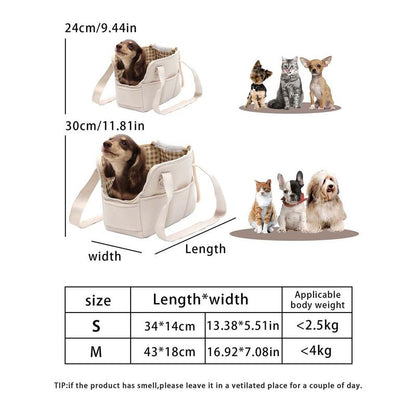 Pet Travel Bag, 1 Set Breathable Soft-Sided Pet Travel Carrier for Cats, Dogs Puppy Comfort Foldable Pet Bag, Pet Travel Bag