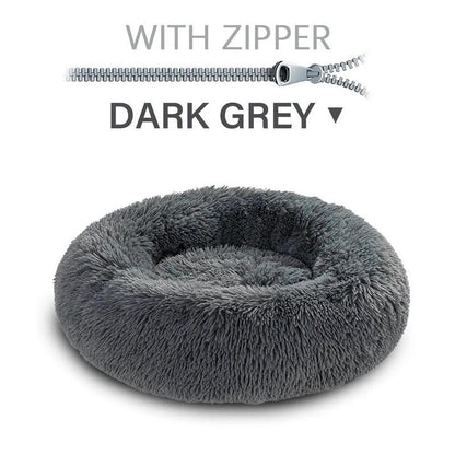 Decor Cat round Detachable Zippered Pet Bed, Soft Plush Pet Bed, Pet Supplies for Small Medium Large Dogs & Cats