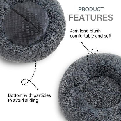 Decor Cat round Detachable Zippered Pet Bed, Soft Plush Pet Bed, Pet Supplies for Small Medium Large Dogs & Cats