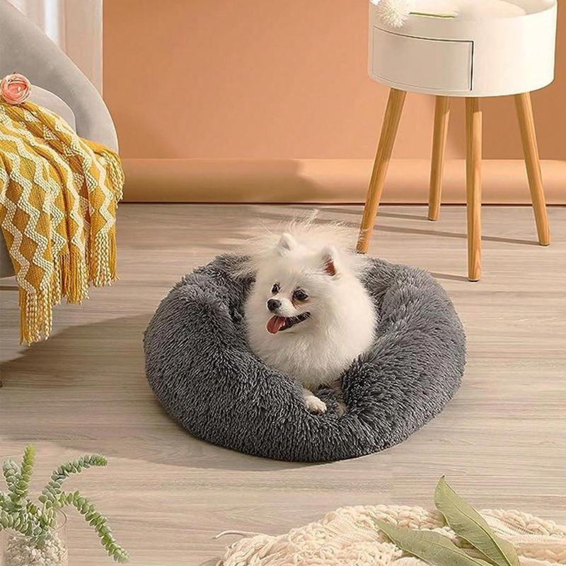 Decor Cat round Detachable Zippered Pet Bed, Soft Plush Pet Bed, Pet Supplies for Small Medium Large Dogs & Cats
