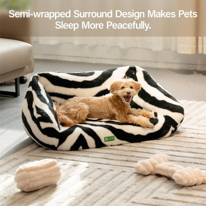 Mewoofun Extra Large Human-Pet Couch Sofa Dog Bed - 35.5 X 23.6 Inches Fluffy Big Dog Bed Pet Couch & Warm Surrounding Pet Sofa Pet Couch